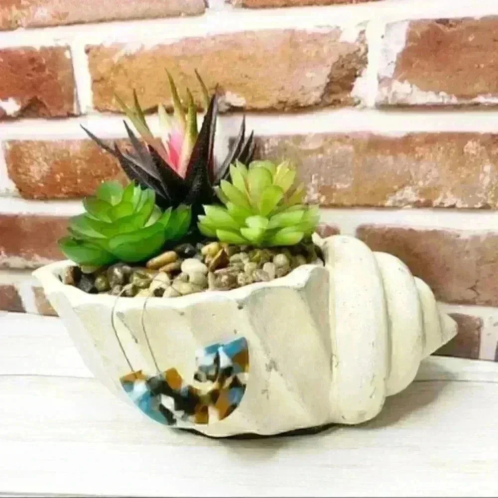 Wire hoop geometric acrylic turquoise earrings